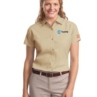 Trucking Ladies Short Sleeve Easy Care Shirt