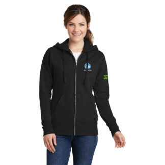 Port and Co. Ladies Fleece Full Zip Hooded Sweatshirt