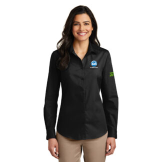 Port Authority Ladies Long Sleeve Poplin Shirt
